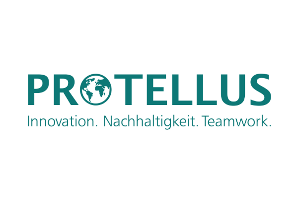Logo Protellus. Innovation. Nachhaltigkeit. Teamwork.